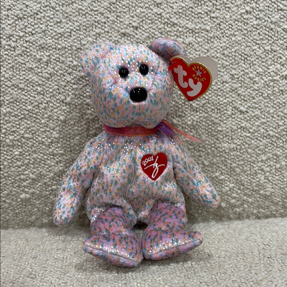 Ty Multicolor Sparkle Teddy Bear